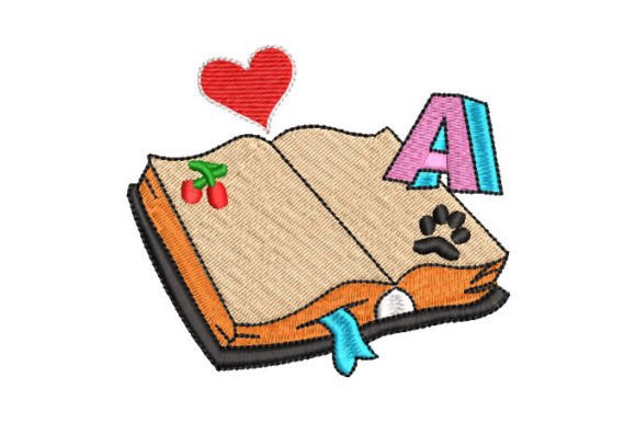 Children s Book with Letters Embroidery