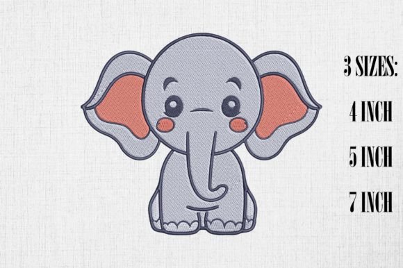 Cute Kawaii Elephant Embroidery Design Review