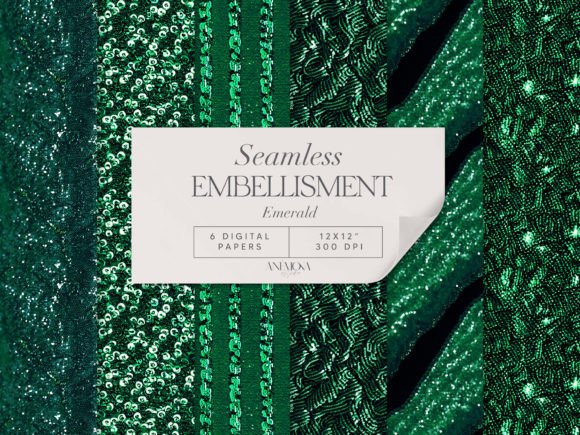Evaluating Emerald Embroidery Sequin Fabric Paper