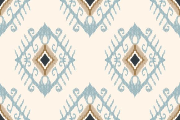 Ikat Geometric Ethnic Embroidery for Holiday Collections