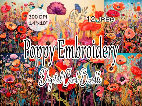 Poppy Embroidery Tapestry JPEG Clipart Review