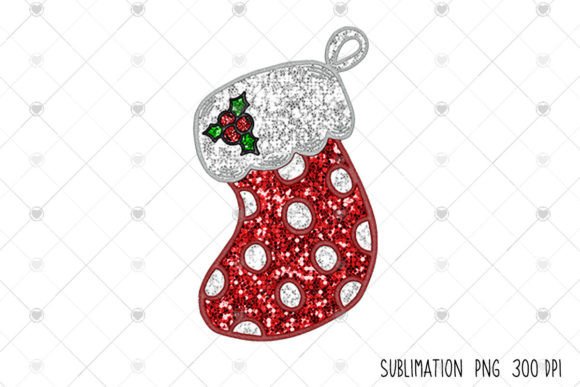 Stocking Clipart Faux Embroidery Sequins Review